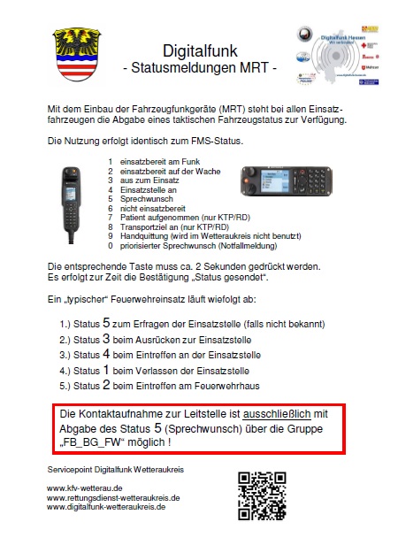 Statusmeldungen per MRT